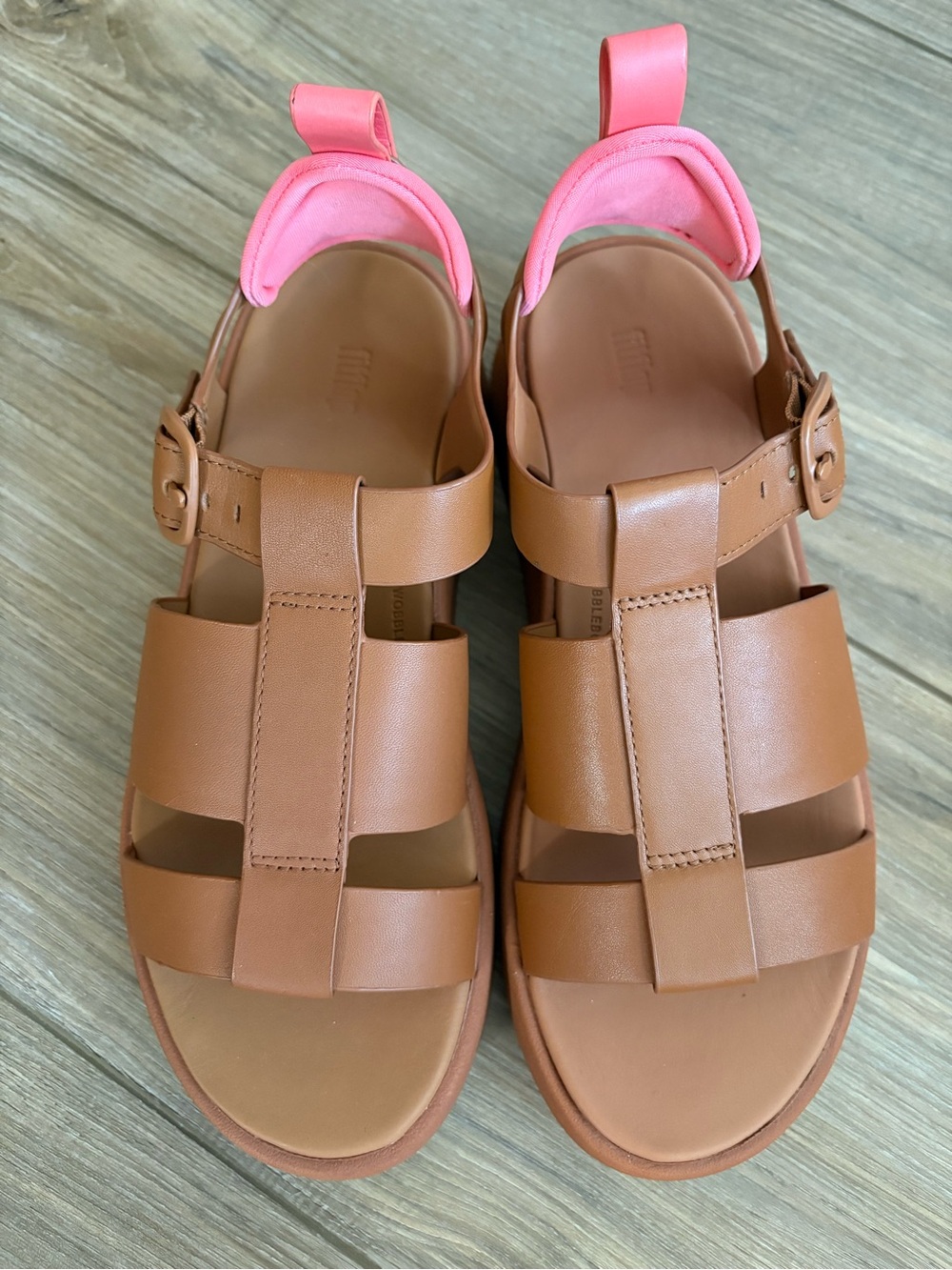 Fitflop F-Mode Leather Flatform Fisherman Sandals